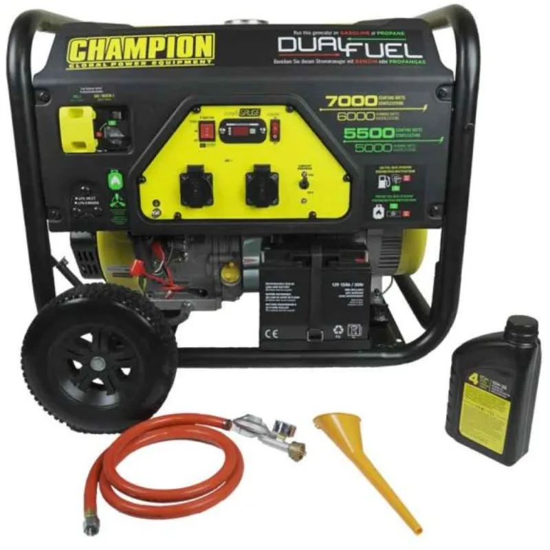 Champion 7000 W Dual Fuel med elstart